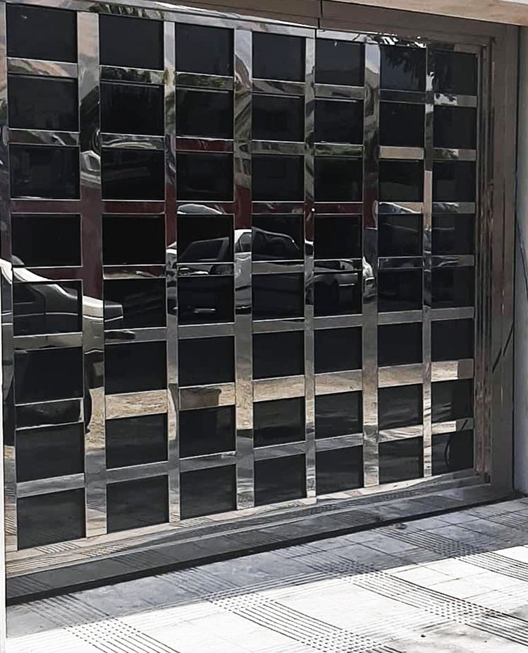 حفاظ استیل درب مربعی ساختمان تجاری