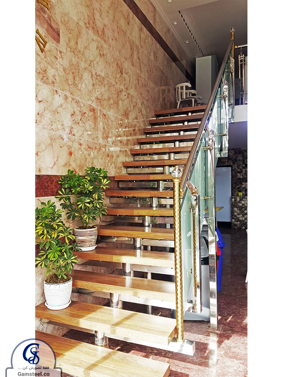 پله پیش ساخته چوبی