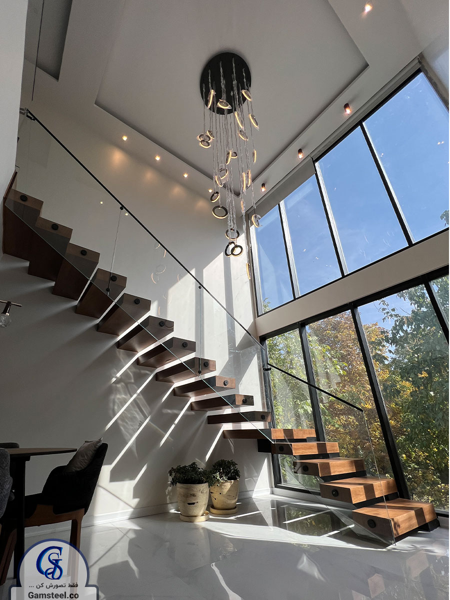 پله معلق باکس کناری روکار